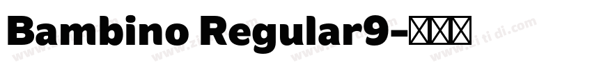Bambino Regular9字体转换